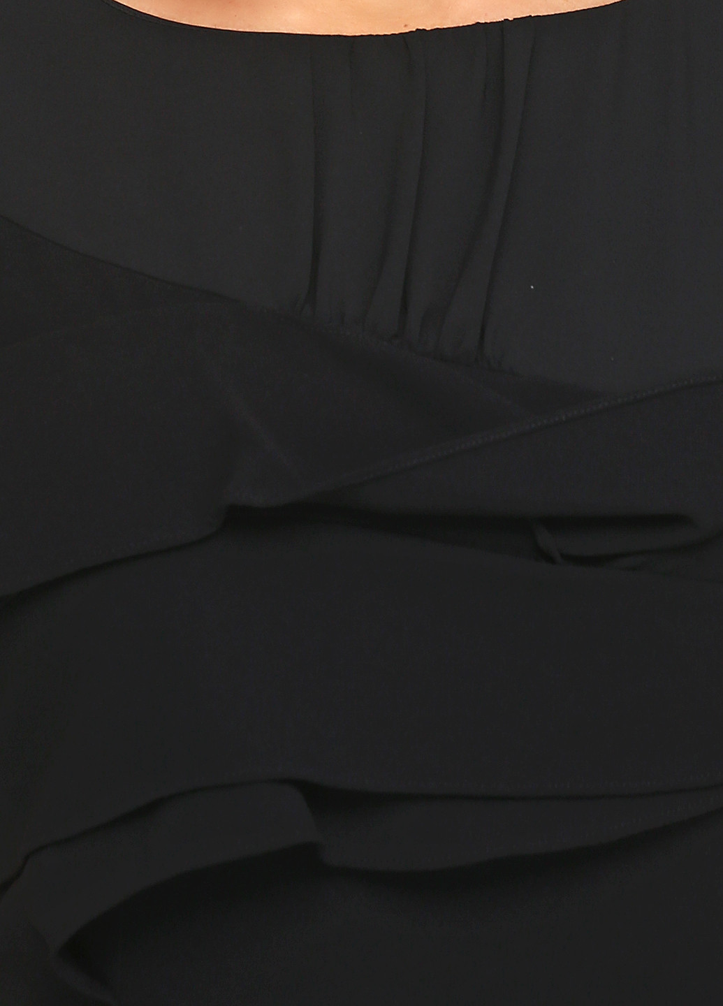 Черное кэжуал платье Sassofono однотонное