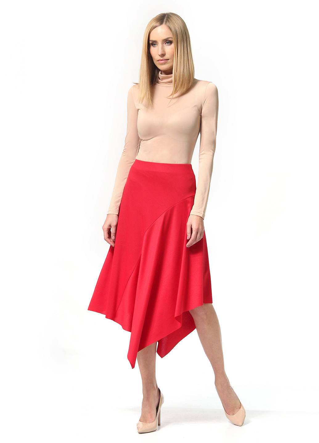 Красная кэжуал юбка Lada Lucci а-силуэта (трапеция)