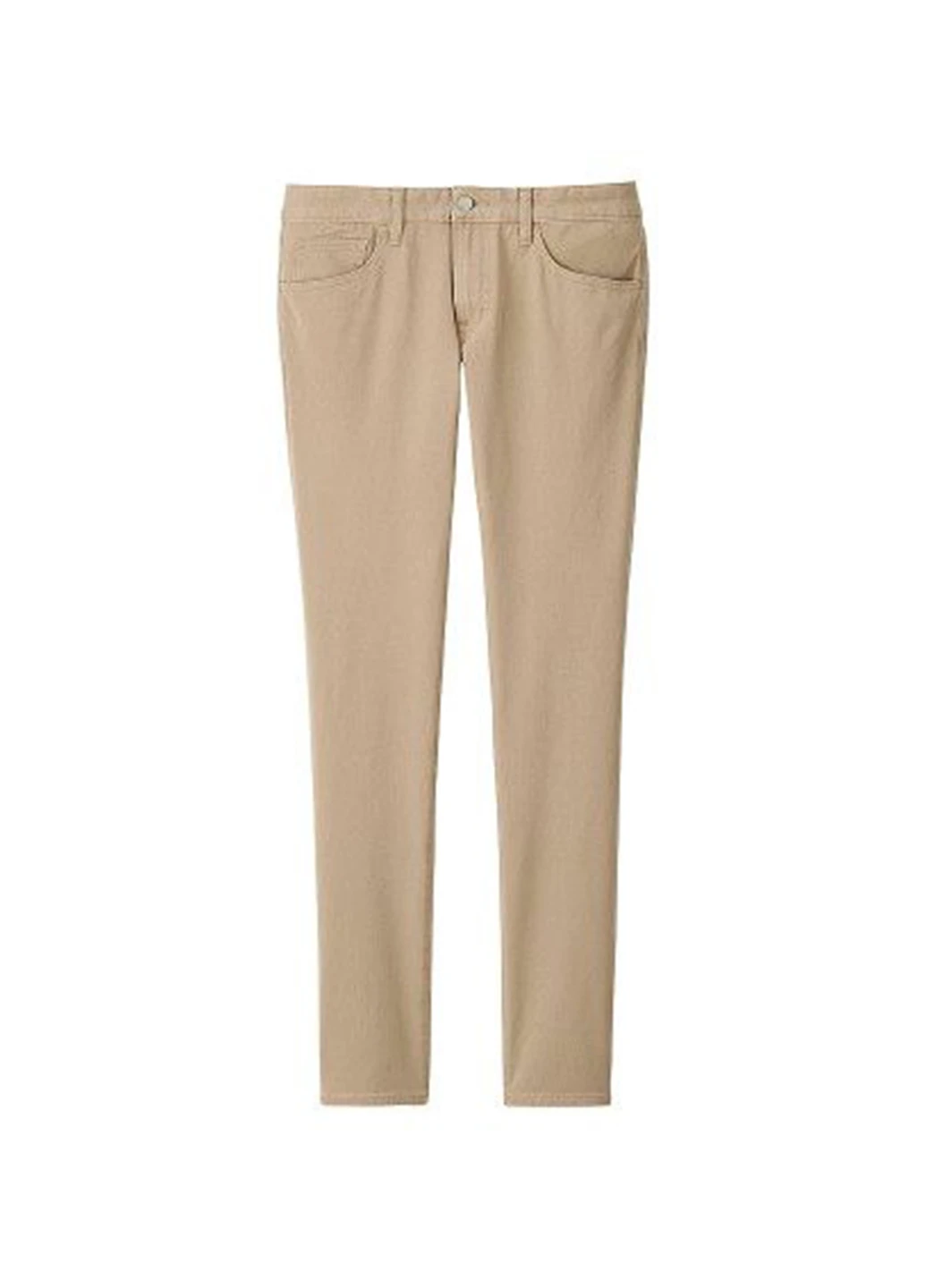 Бежевые демисезонные джинсы Uniqlo