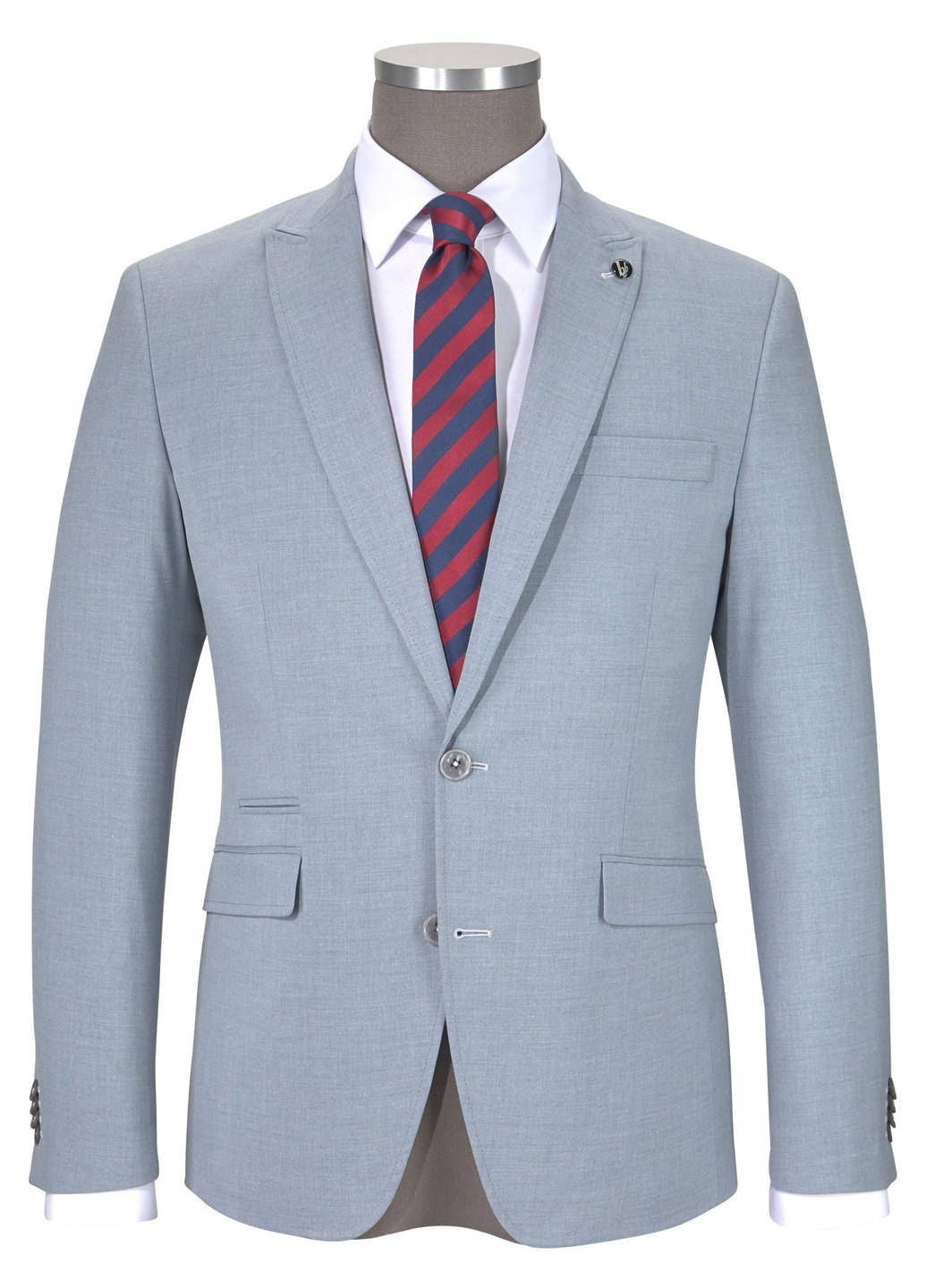 Блакитний демісезонний костюм (піджак, брюки, краватка) брючний Bruno Banani