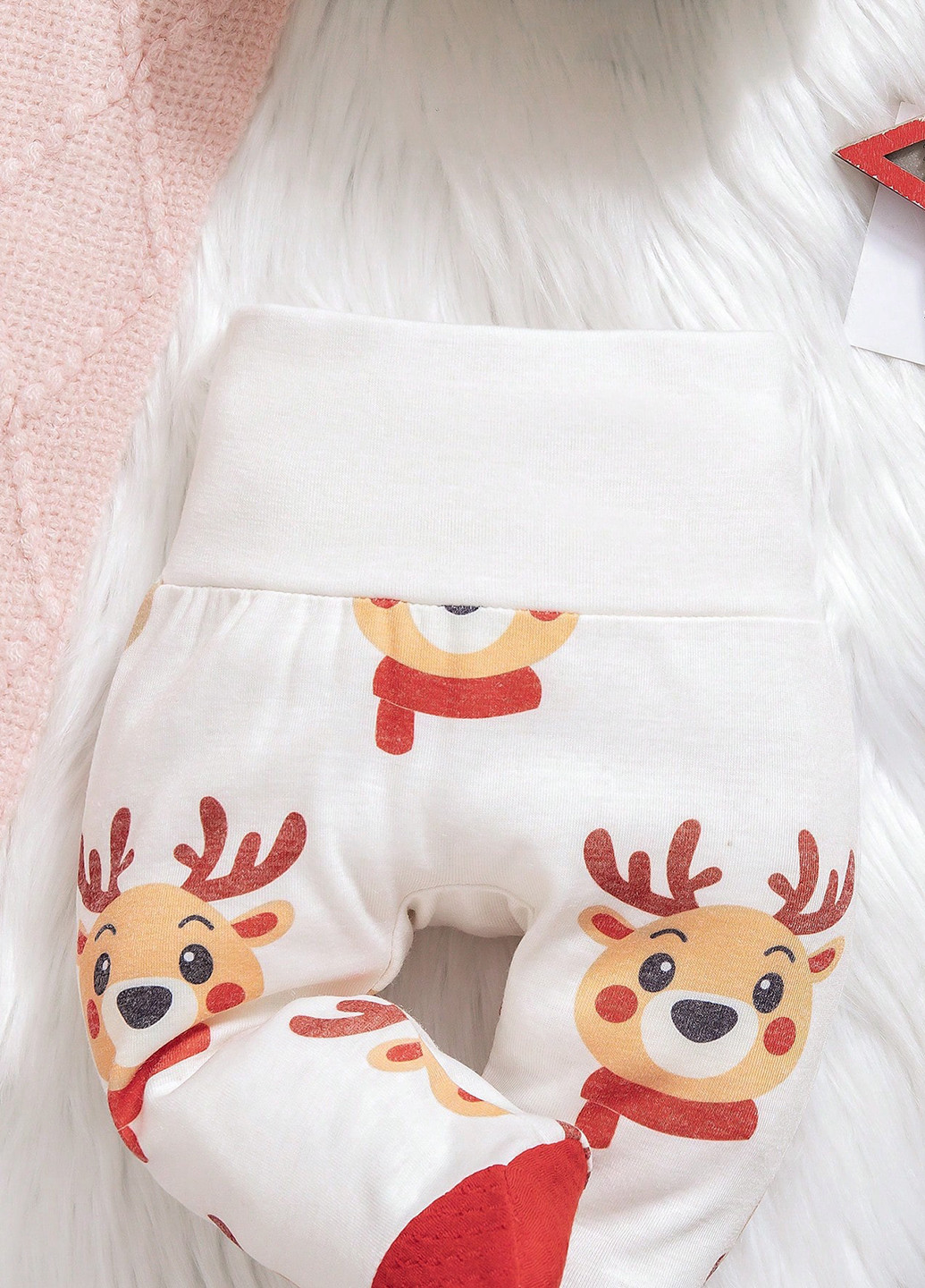 Біла зимня піжама (лонгслів, штани, ковпачок) SHEIN