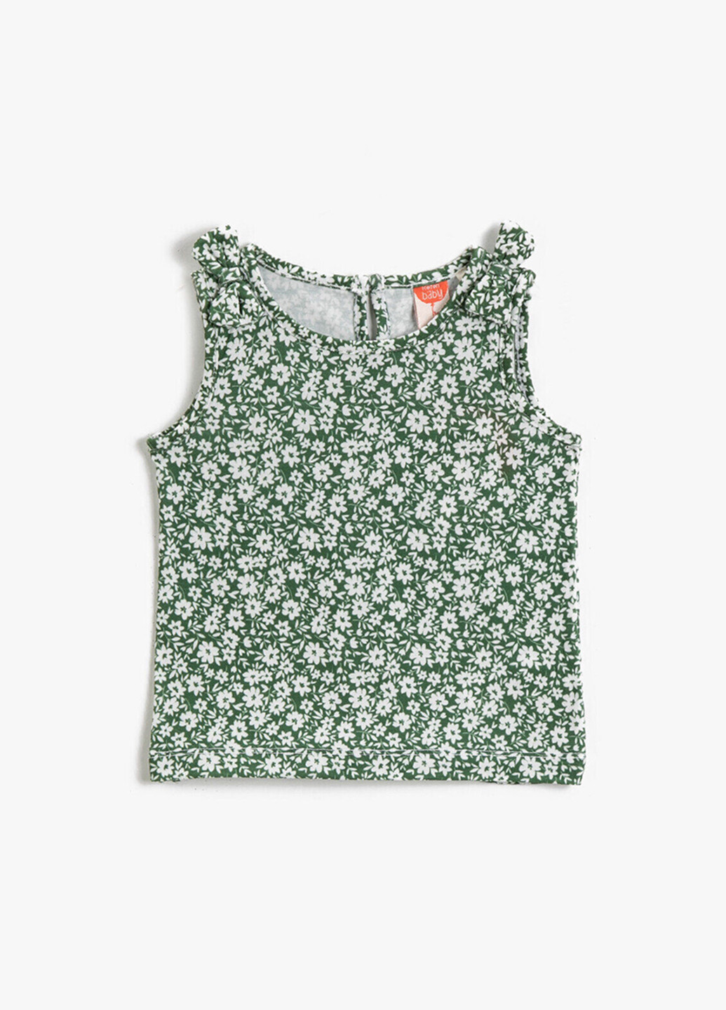Зеленая цветочной расцветки блузка KOTON летняя
