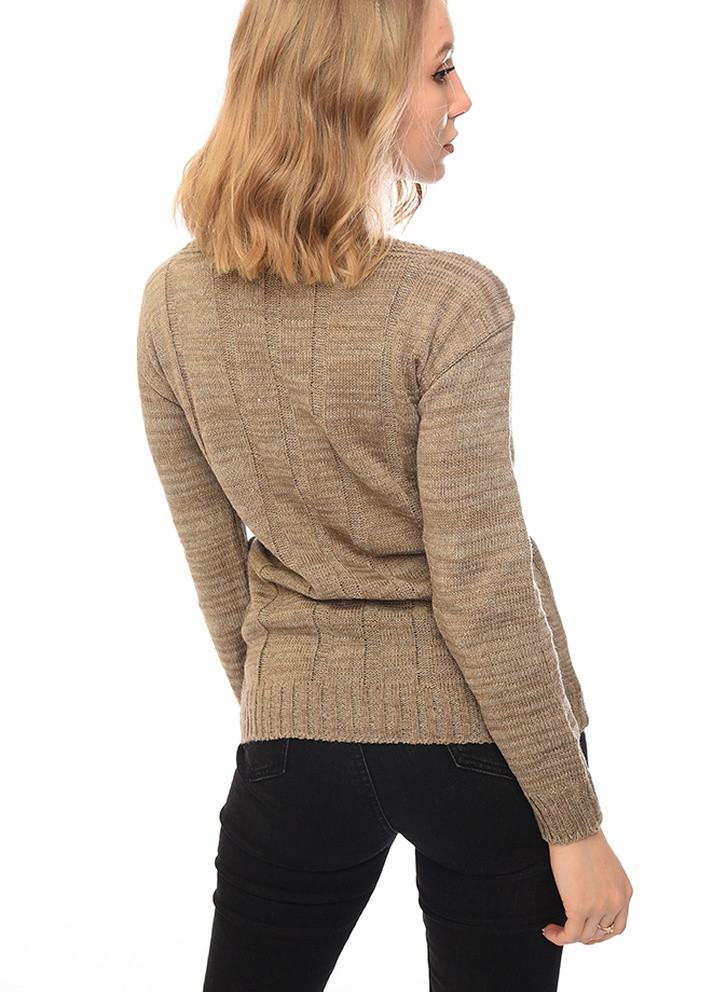 Светло-коричневый демисезонный свитер Let's Shop