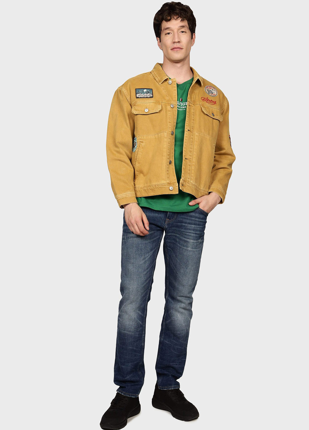 Светло-коричневая демисезонная куртка Tommy Jeans