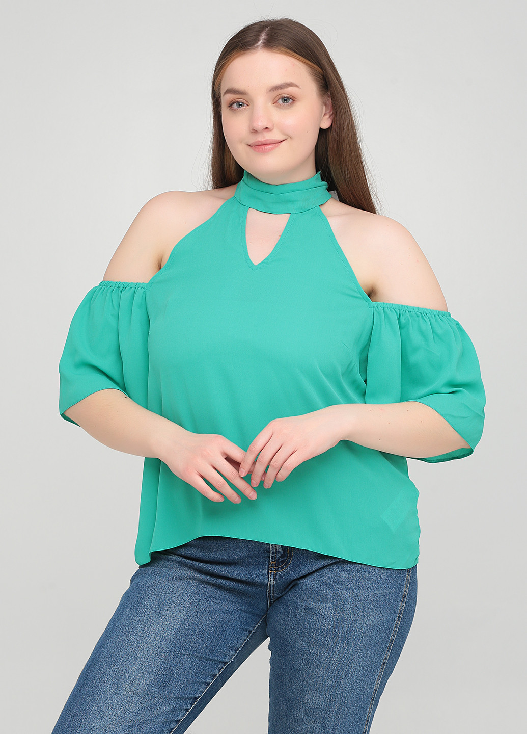 Зеленая демисезонная блуза Lipsy