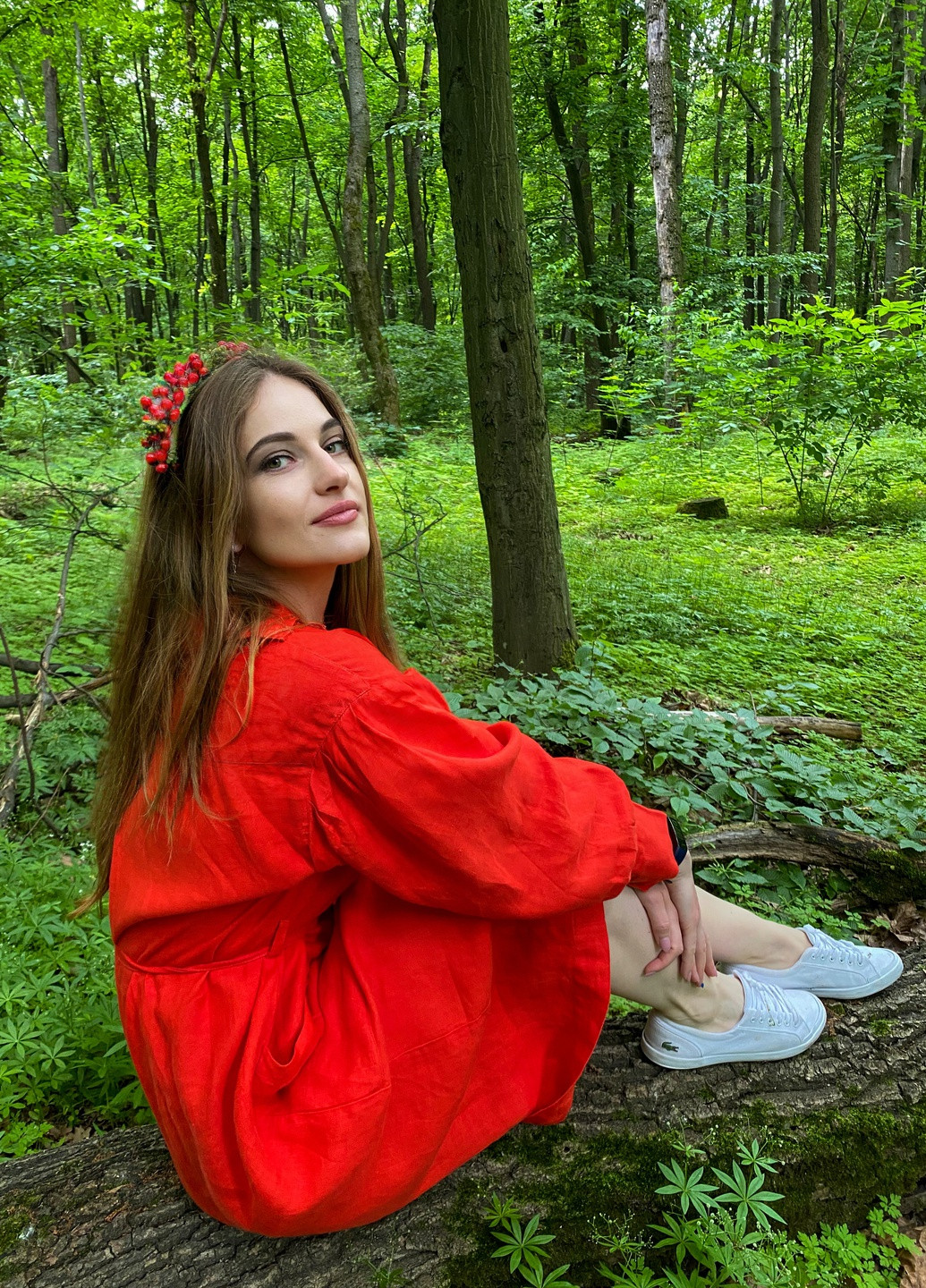 Червона сукня Така Барвиста