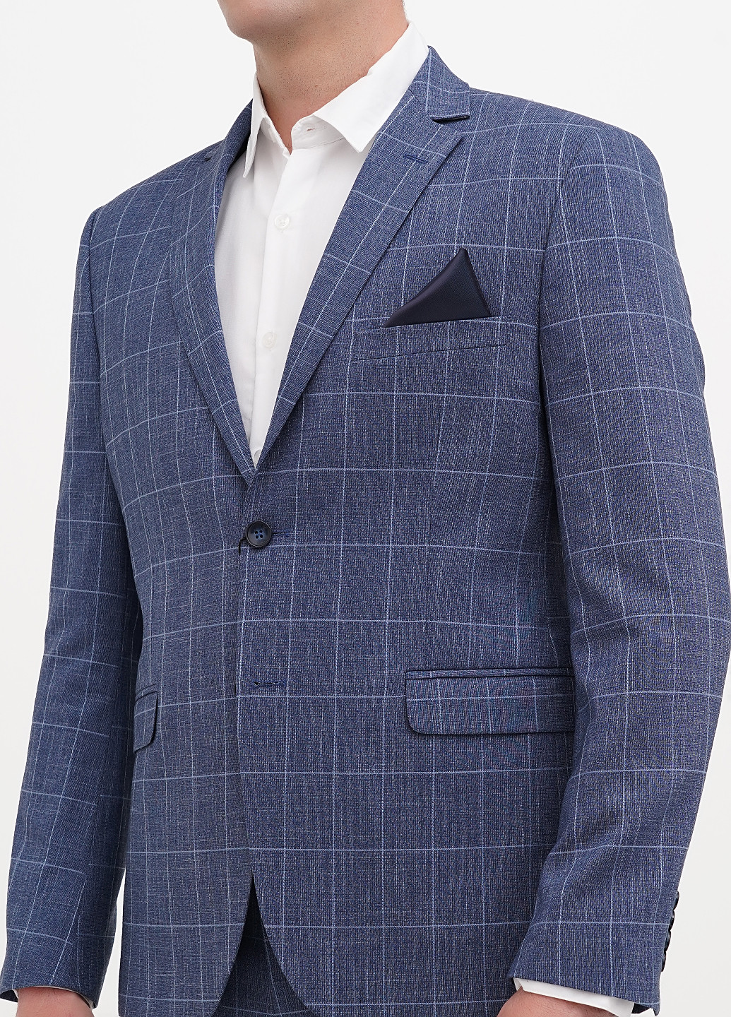 Светло-синий демисезонный костюм (пиджак, брюки) брючный Federico Cavallini