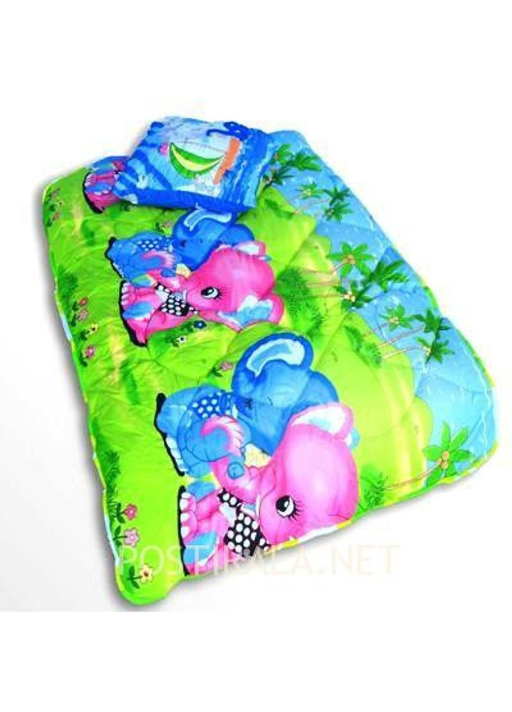 Детское закрытое силиконовое одеяло 110x140 с подушкой 50х50 54799 Moda (253618724)