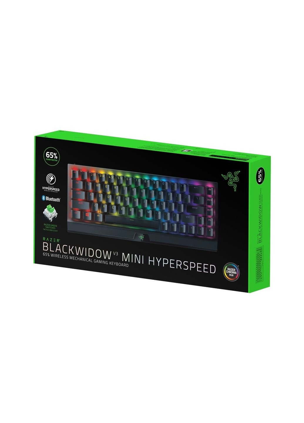 Клавиатура (RZ03-03891600-R3R1) Razer BlackWidow V3 Mini Hyperspeed Green Switch RU (253468370)