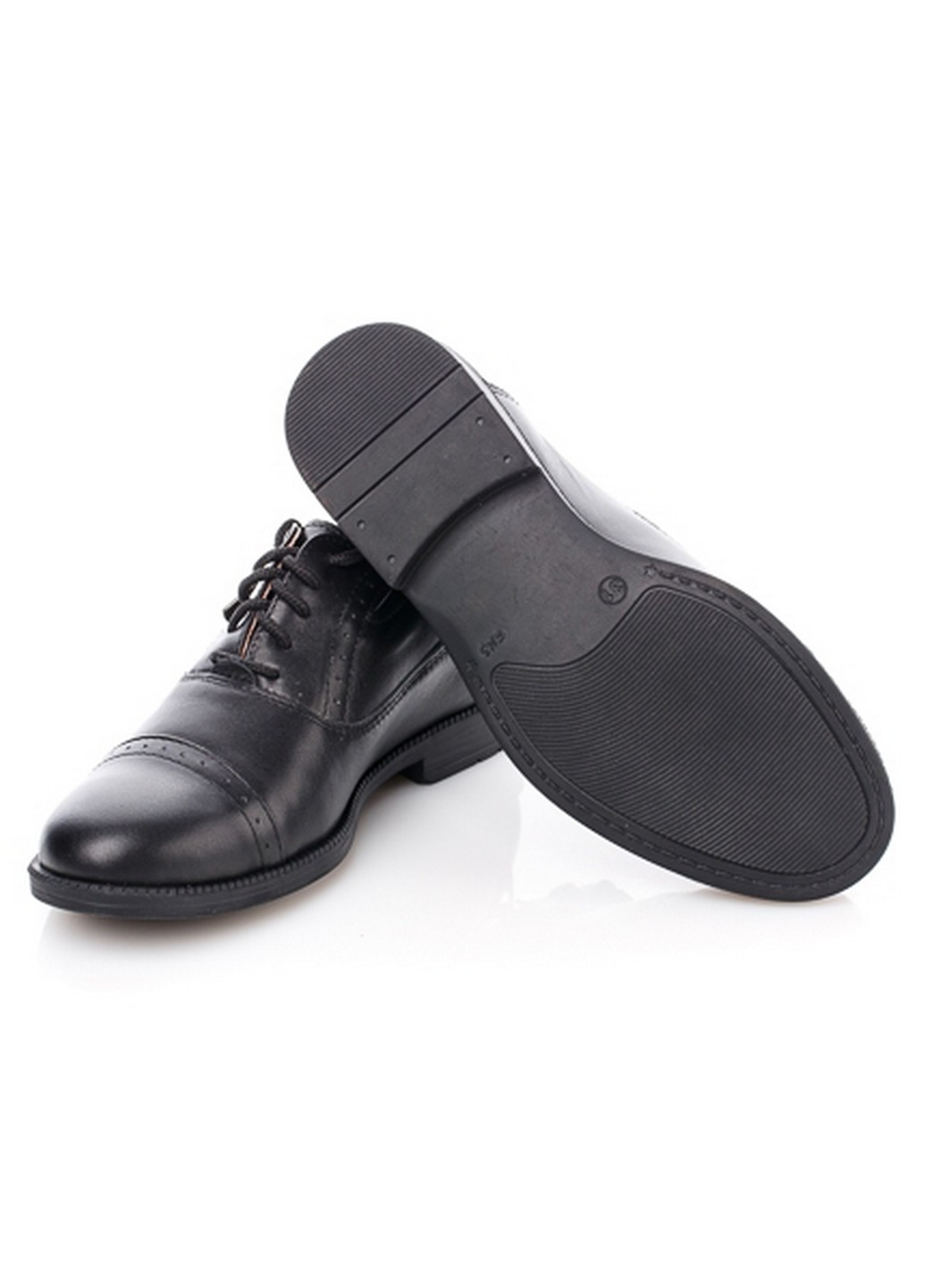 Черные кожаные школьные туфли Palaris