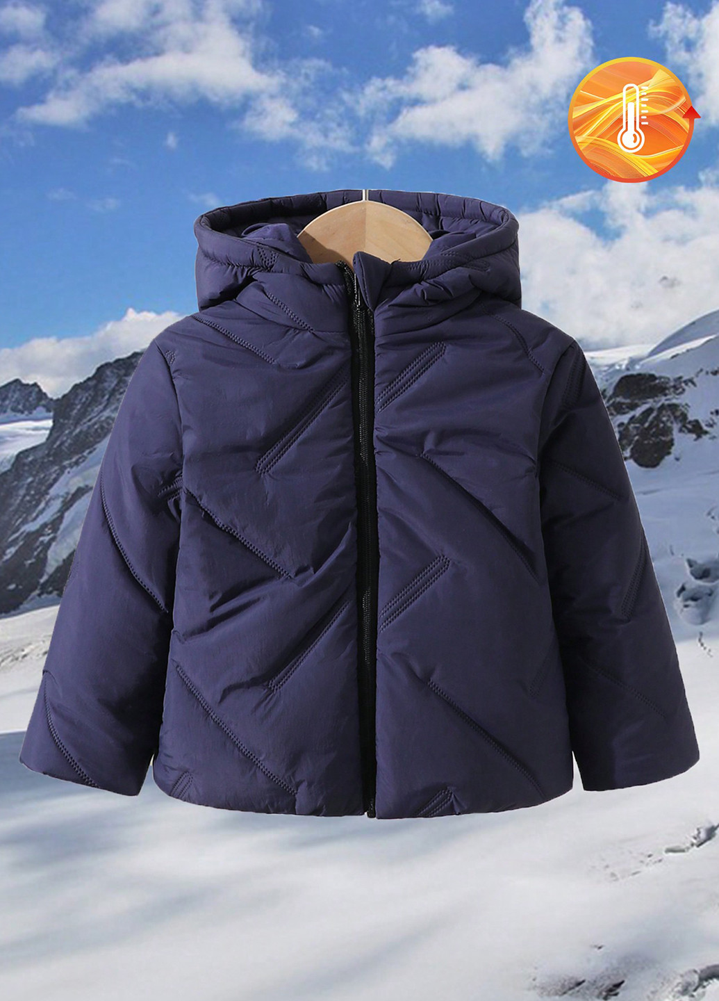 Темно-синяя демисезонная куртка SHEIN