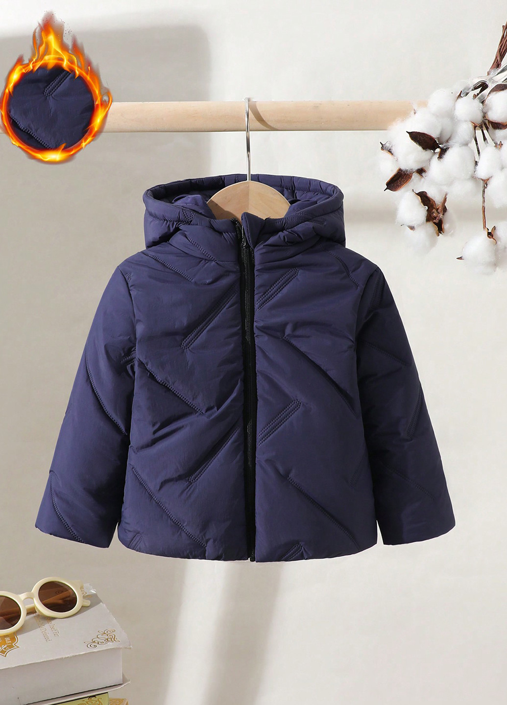 Темно-синяя демисезонная куртка SHEIN