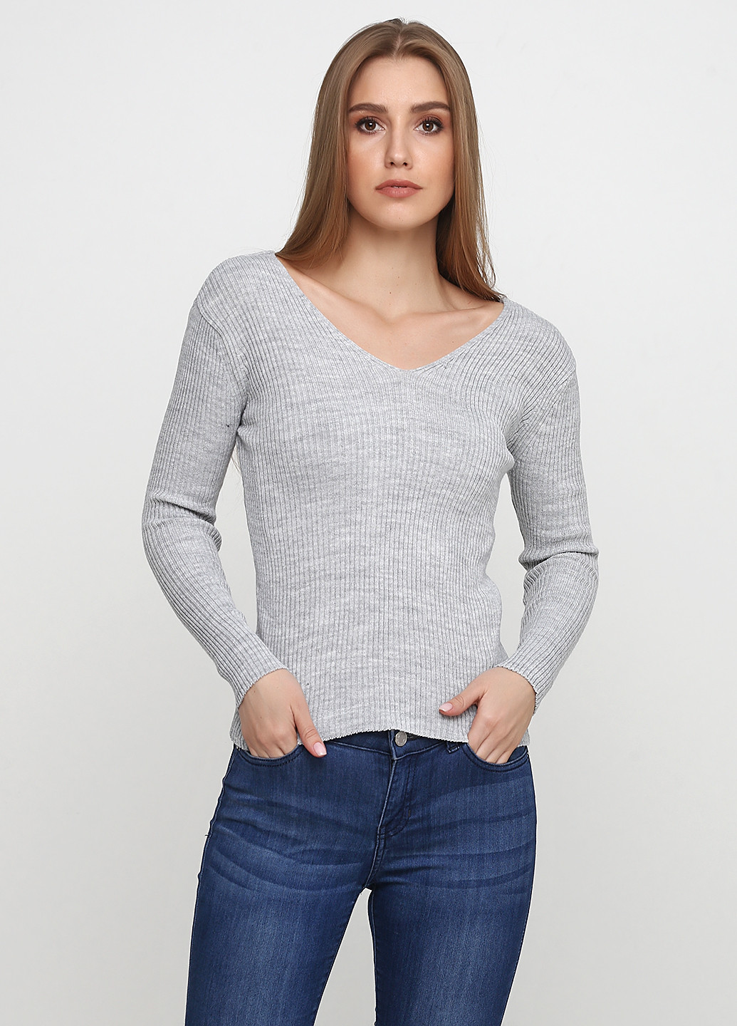 Сірий демісезонний пуловер пуловер Sassofono