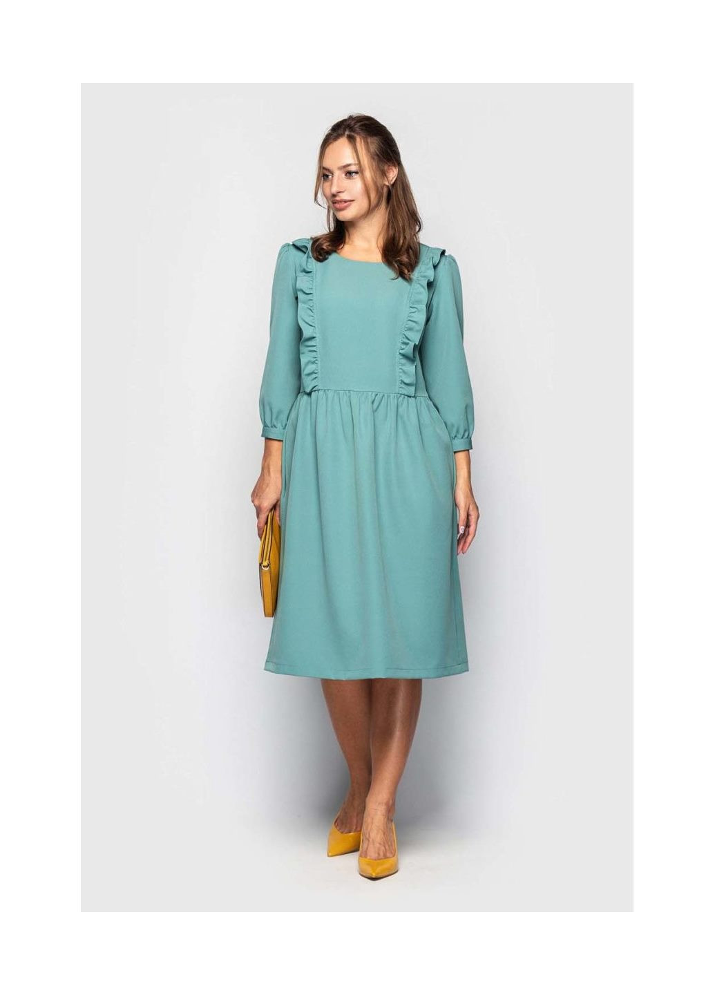 Бирюзовое кэжуал платье дина колокол BeART