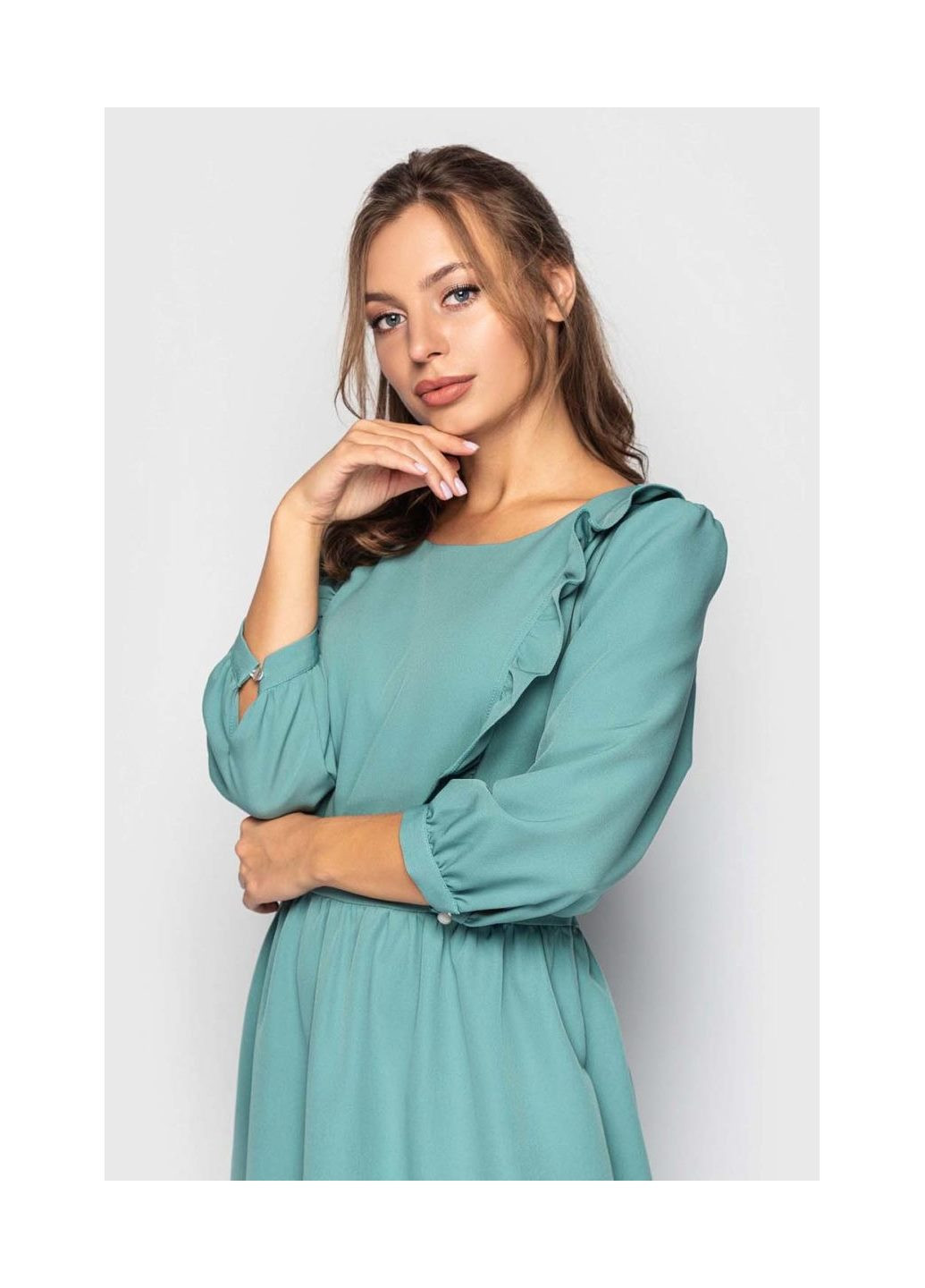 Бирюзовое кэжуал платье дина колокол BeART
