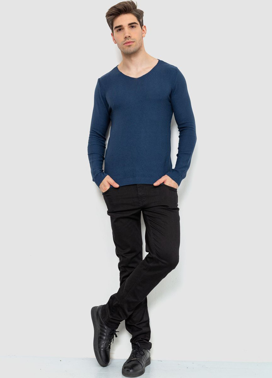 Синий демисезонный пуловер пуловер Ager