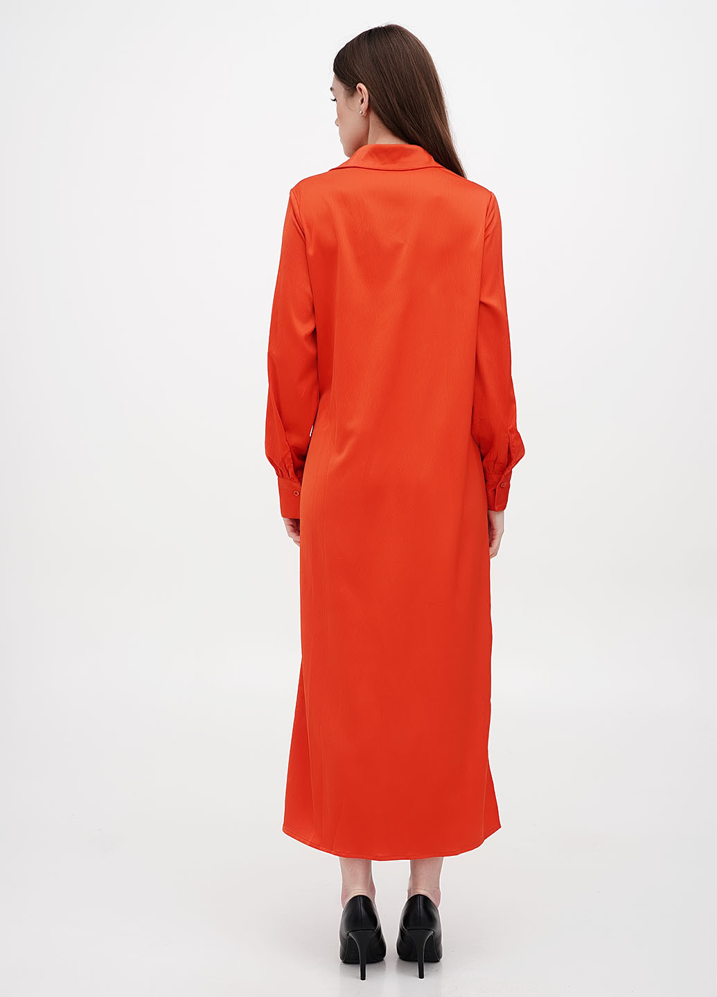 Светло-красное кэжуал платье рубашка Nasty Gal однотонное