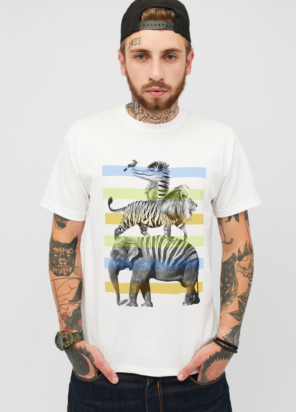 Біла футболка YAPPI