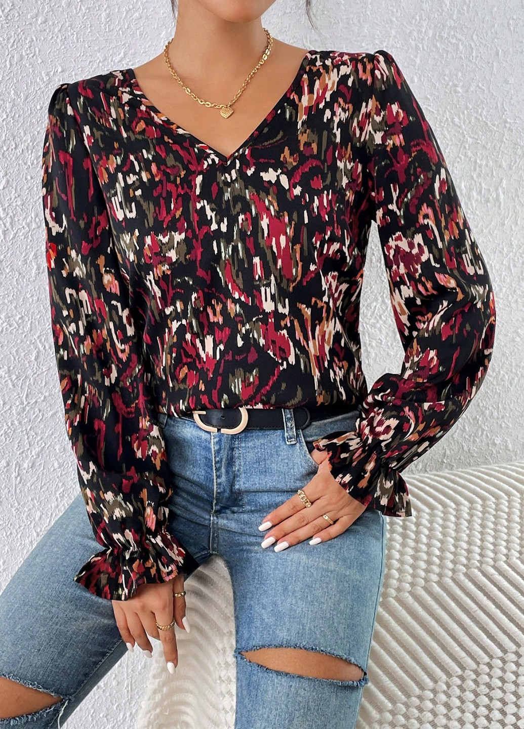 Комбінована блуза SHEIN