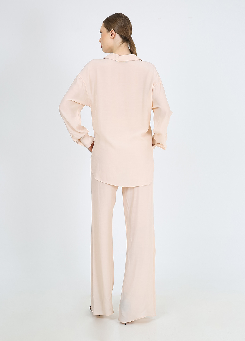 Пудровая кэжуал рубашка однотонная Casalini