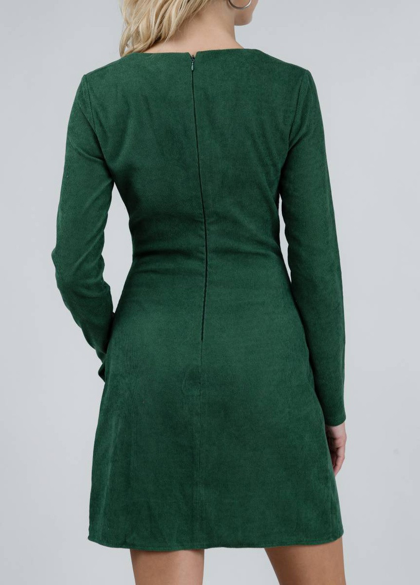 Зеленое кэжуал платье "" длины мини с разрезом romashka Ромашка однотонное