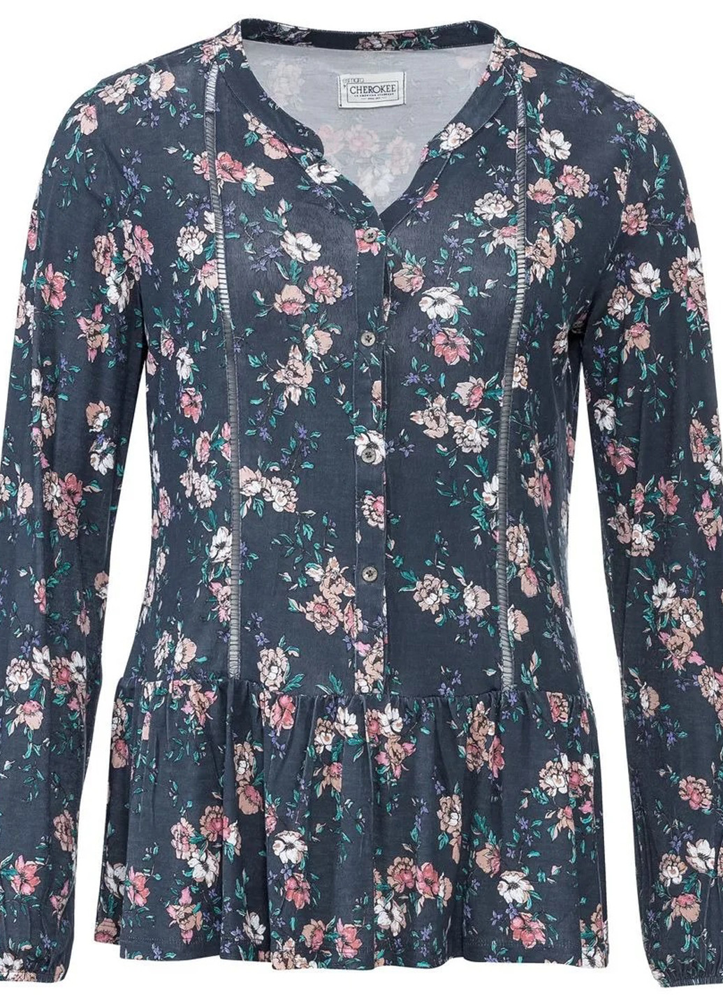 Тёмно-синяя блуза с баской Esmara