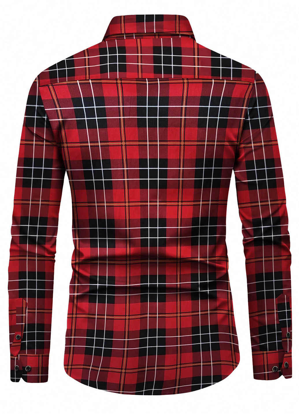 Красная кэжуал рубашка в клетку SHEIN