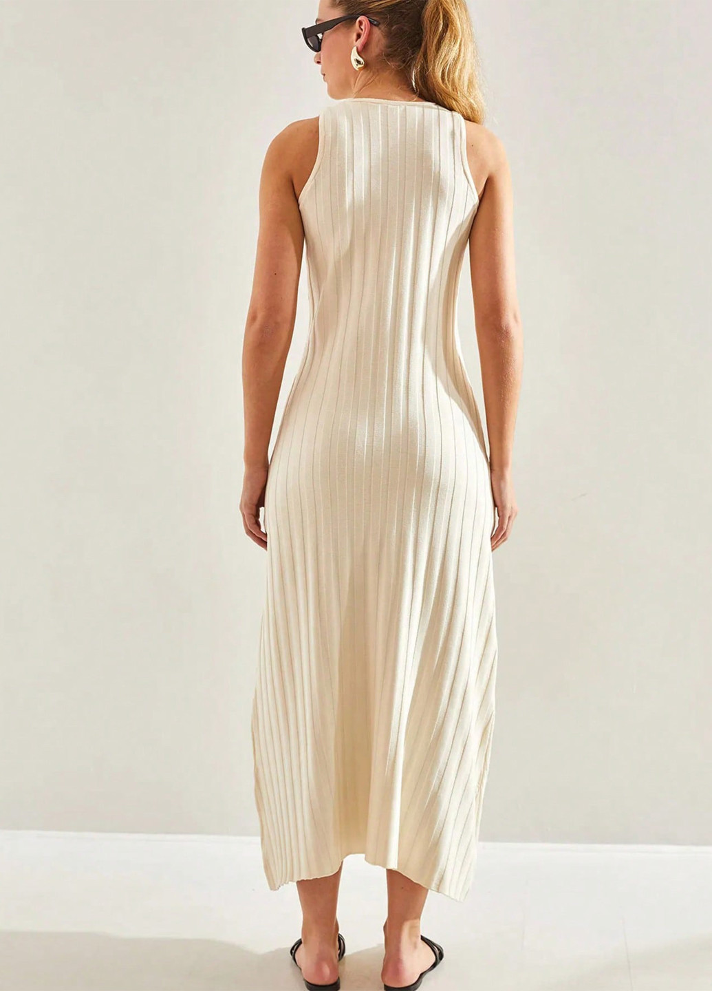 Бежева кежуал сукня сукня-майка SHEIN однотонна