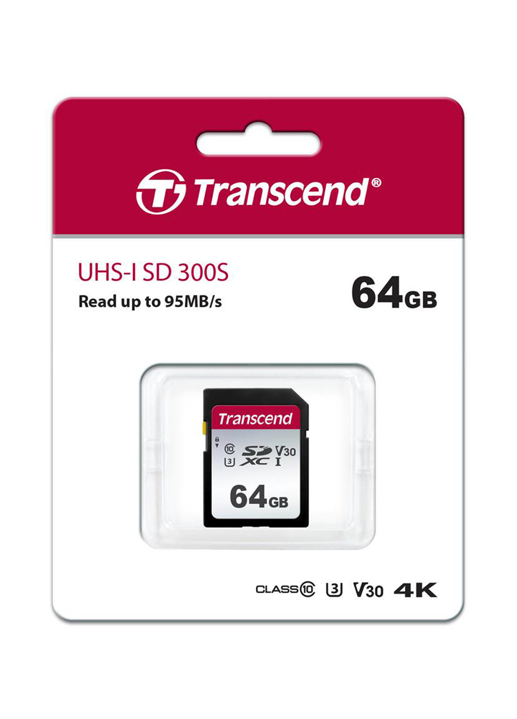 Карта памяти SDXC 64GB C10 UHS-I (R95/W45MB/s) (TS64GSDC300S) Transcend карта памяти transcend sdxc 64gb c10 uhs-i (r95/w45mb/s) (ts64gsdc300s) (130843104)