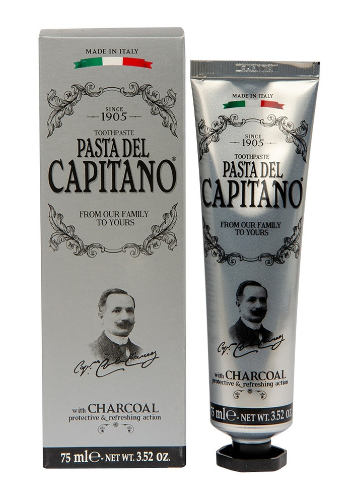 Зубная паста Charcoal с углем 75 мл Pasta del Capitano (225544527)