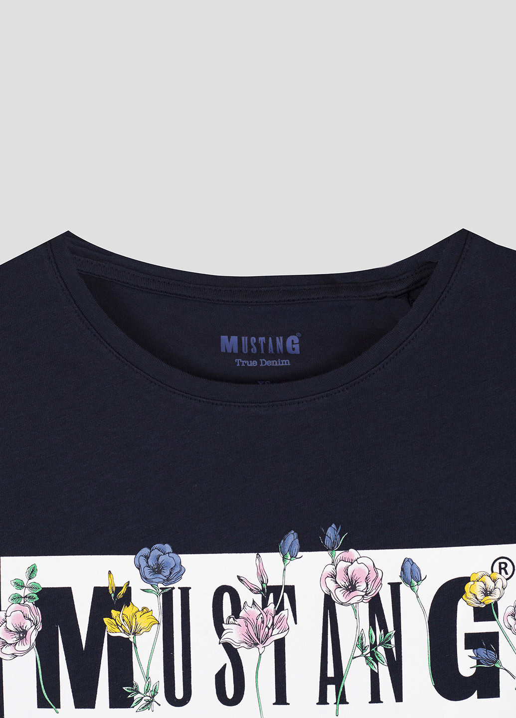 Темно-синяя летняя футболка Mustang