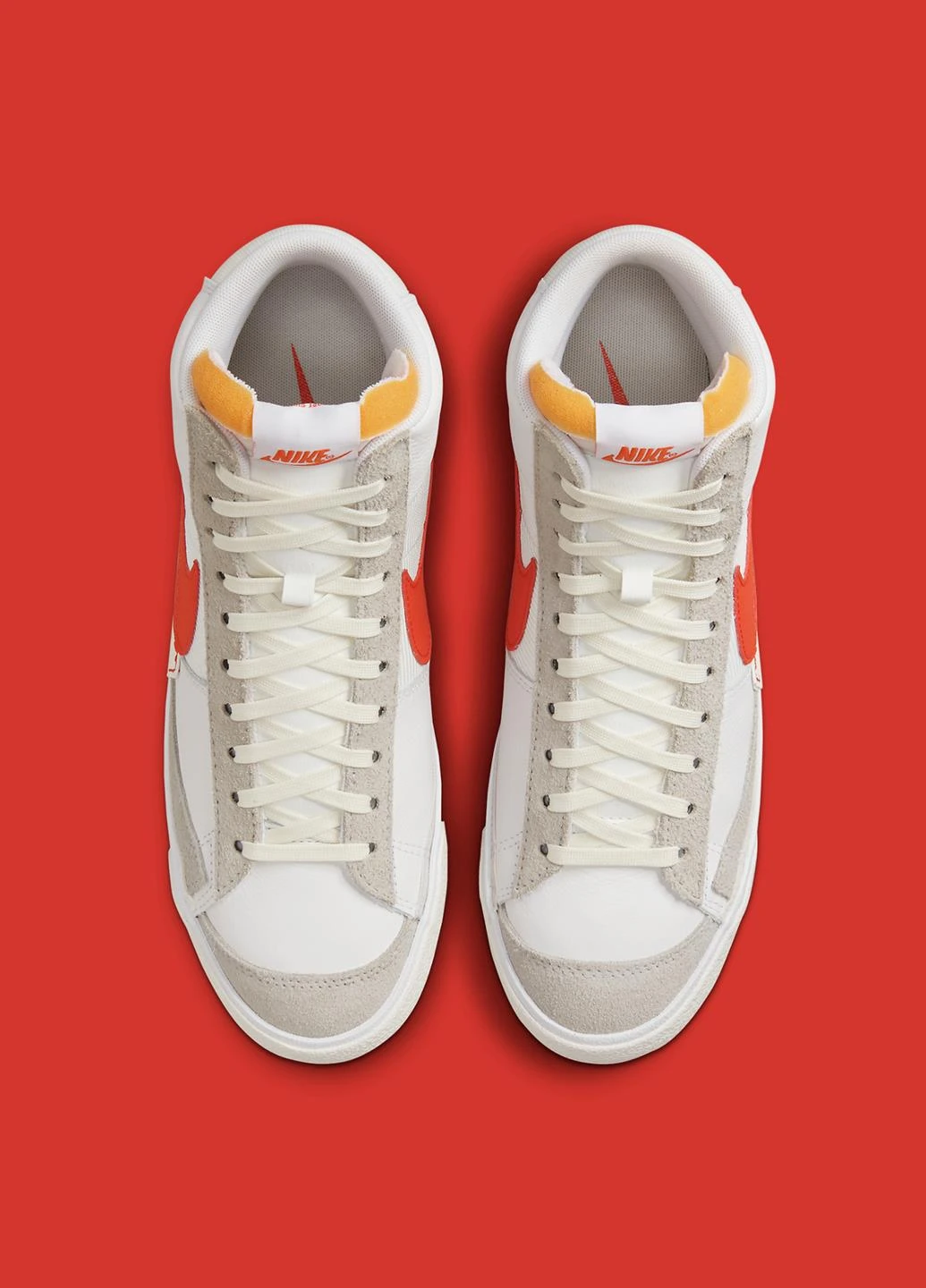 Белые демисезонные кроссовки dq7673-101 Nike Blazer Mid ’77