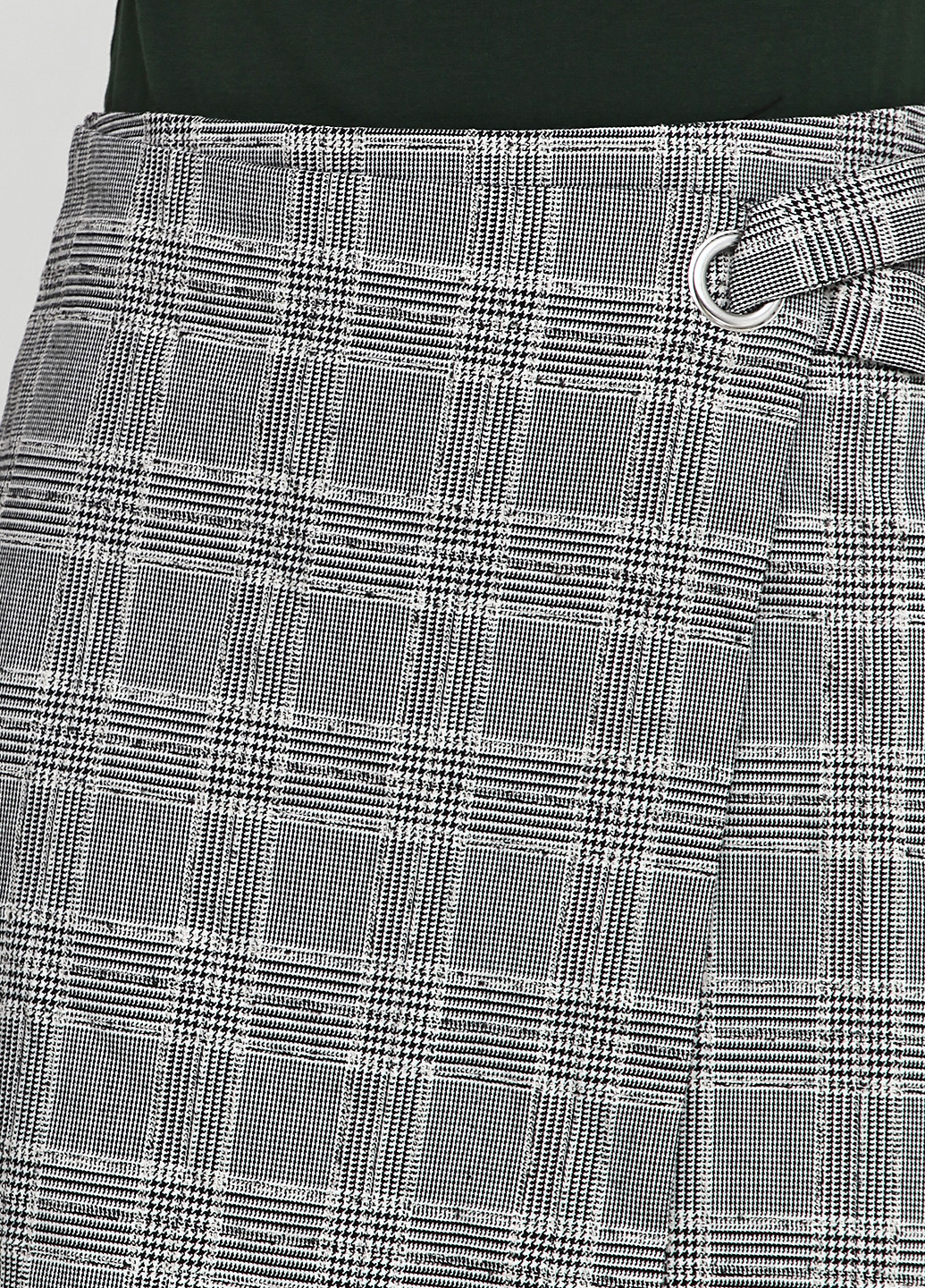 Серая кэжуал с геометрическим узором юбка H&M мини