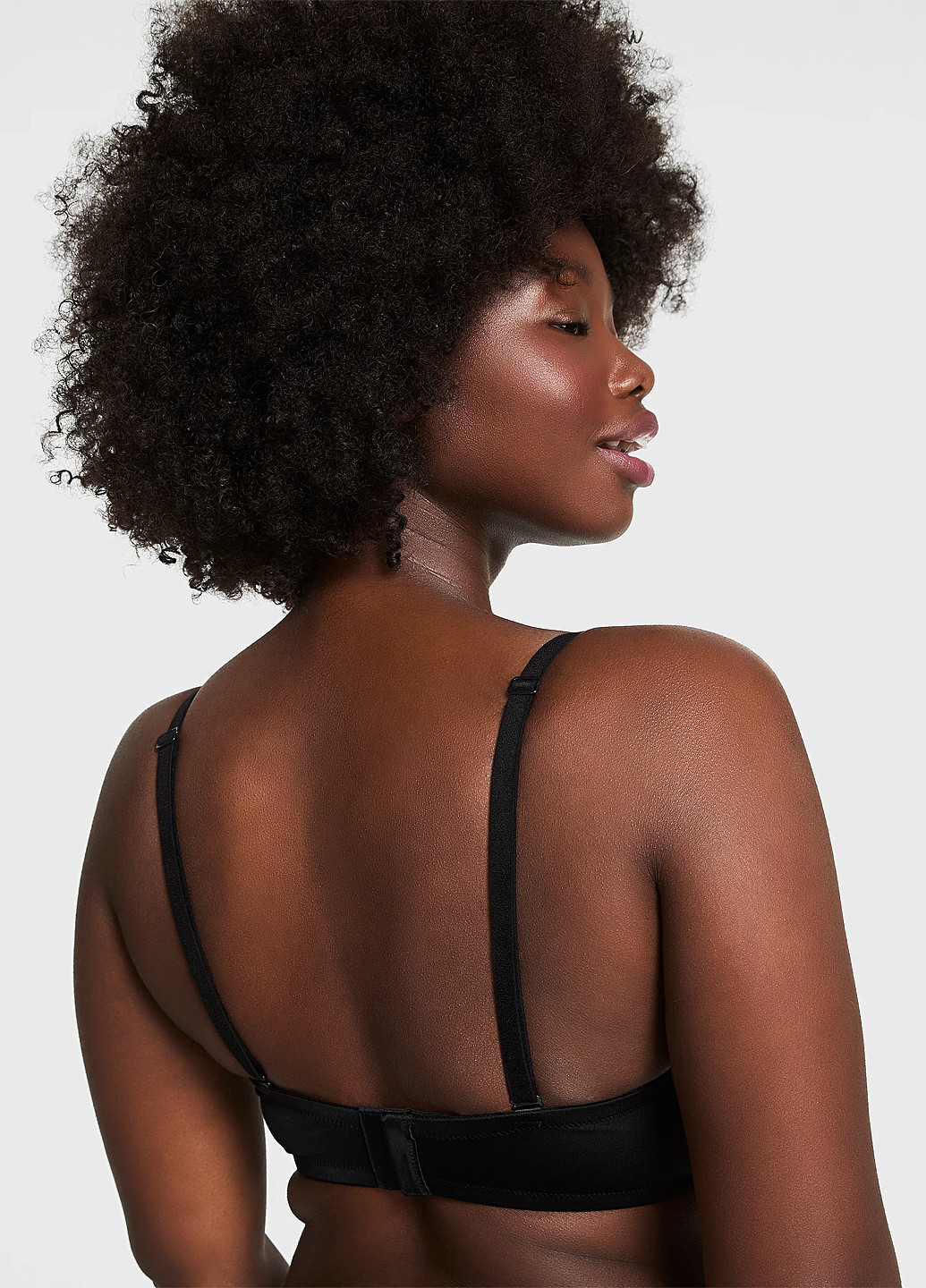 Чорний балконет бюстгальтер Victoria's Secret з кісточками поліамід