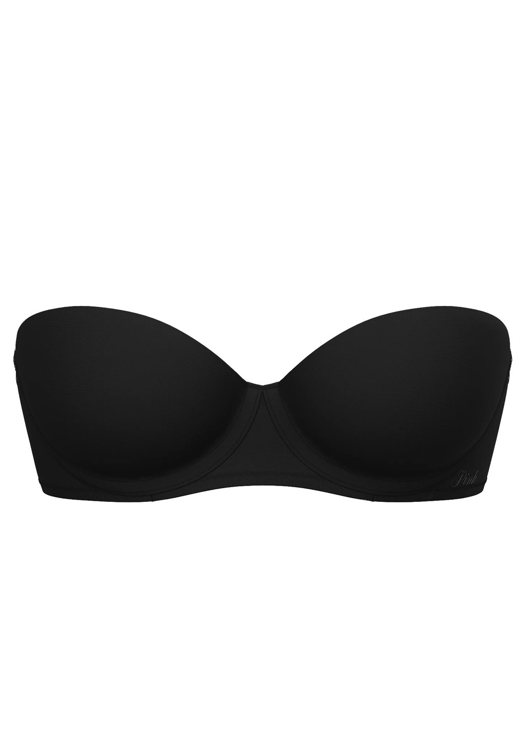 Чорний балконет бюстгальтер Victoria's Secret з кісточками поліамід