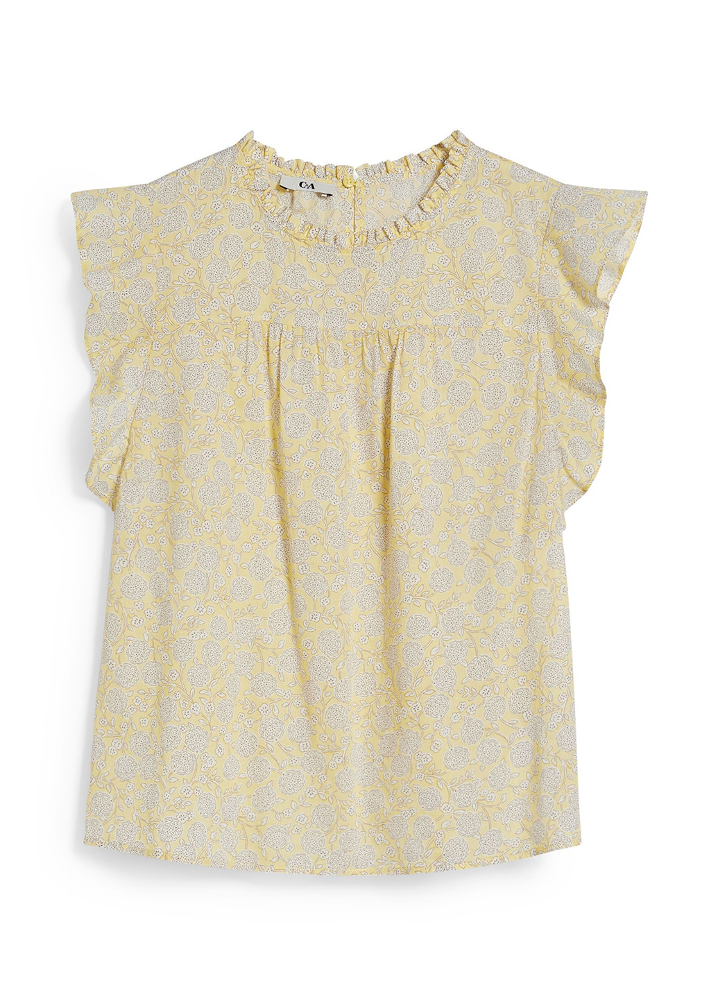 Светло-желтая летняя блуза C&A