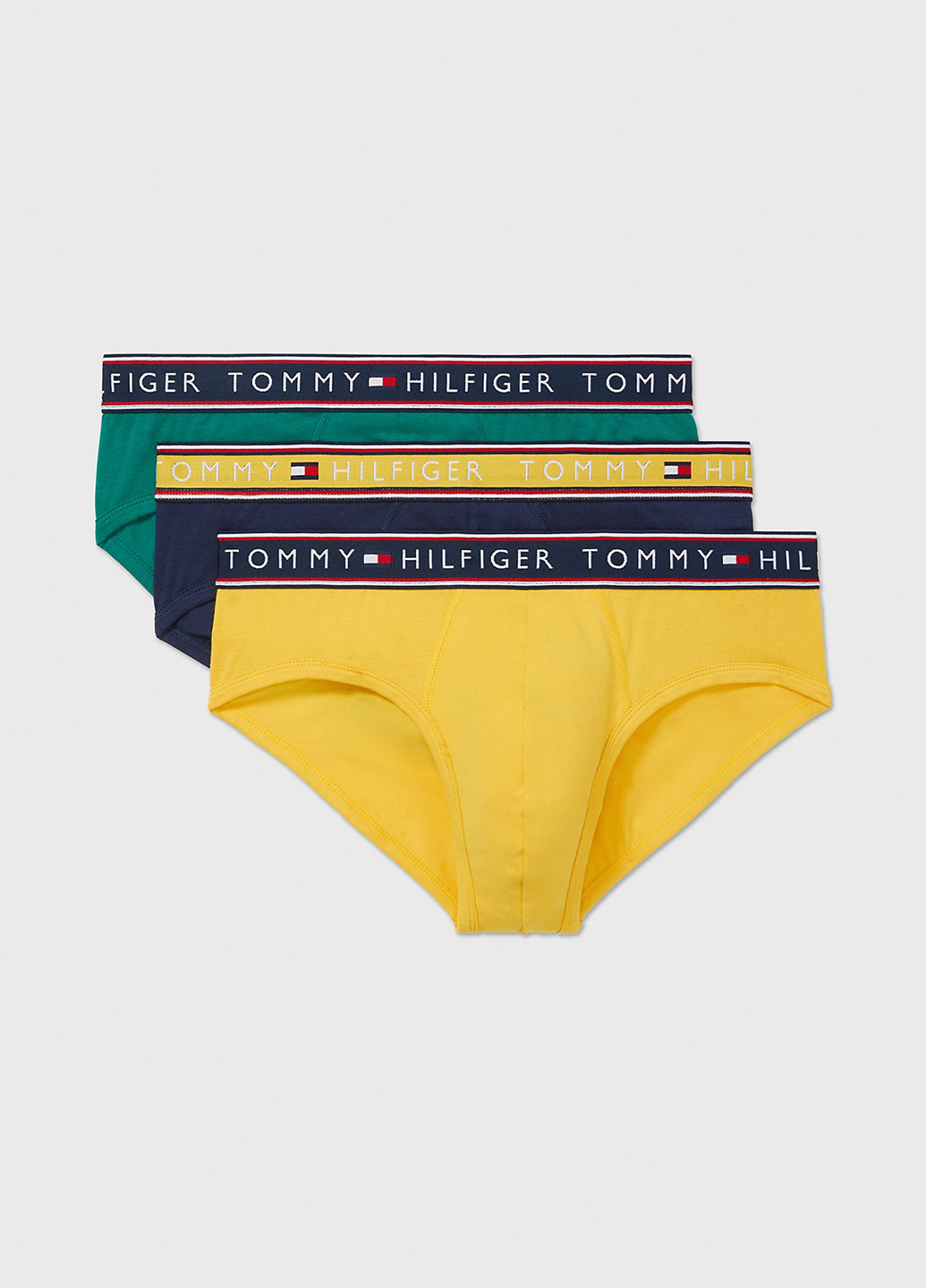 Труси (3 шт.) Tommy Hilfiger плавки логотипи комбіновані домашні бавовна, трикотаж
