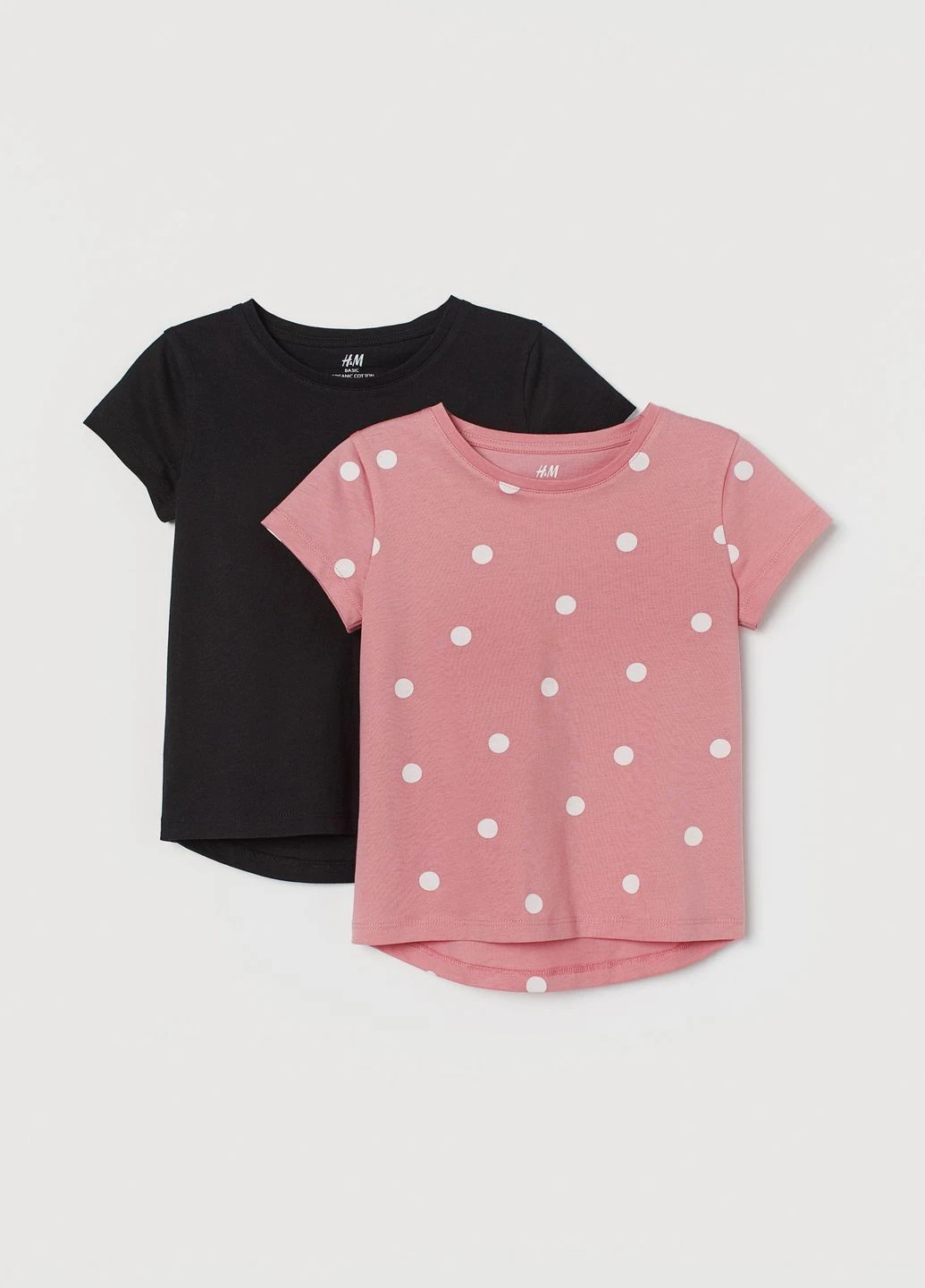 Розовая летняя футболка H&M
