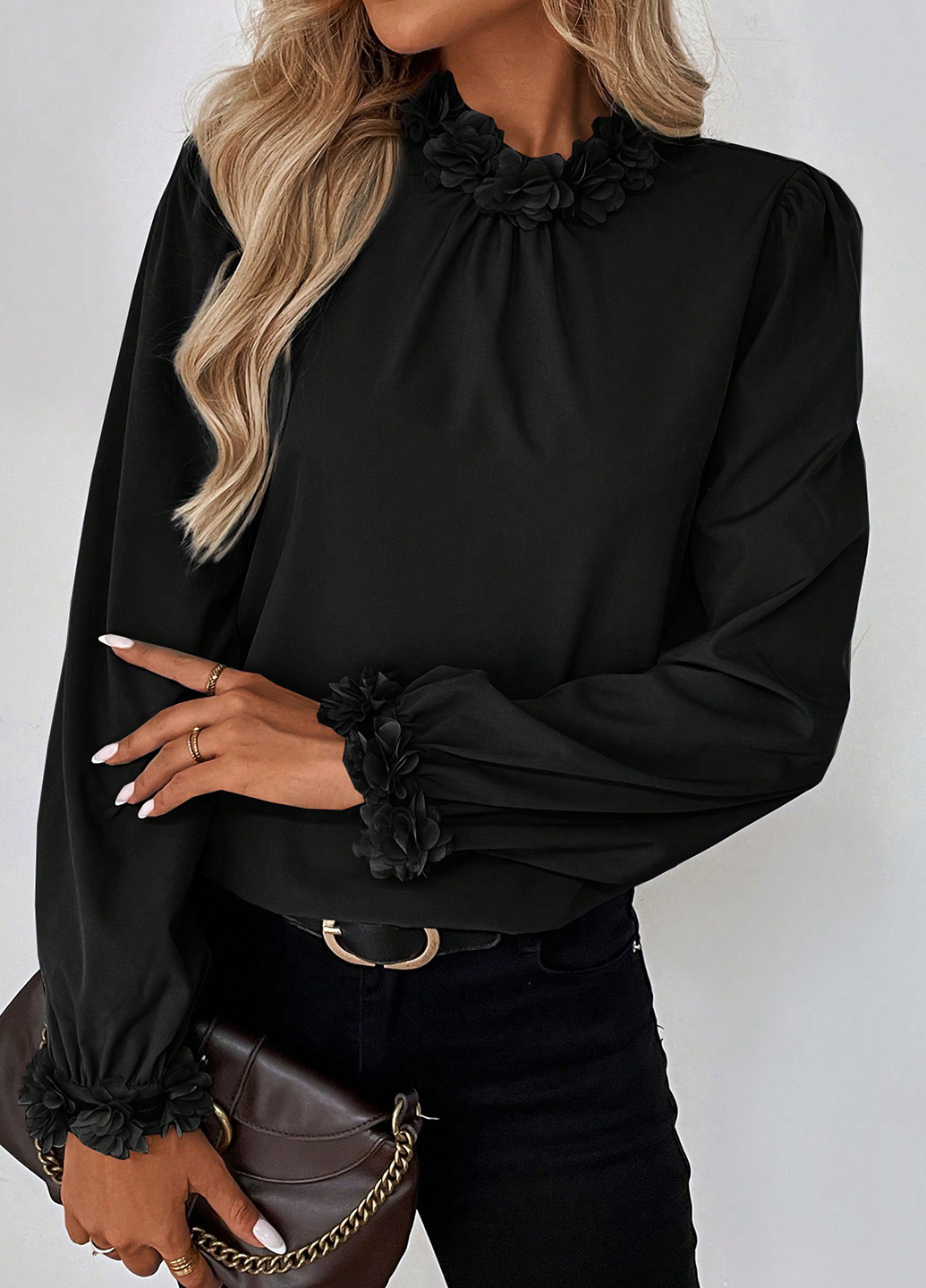 Чорна блуза SHEIN