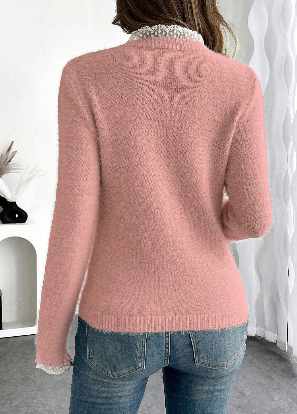 Світло-рожевий демісезонний джемпер джемпер SHEIN