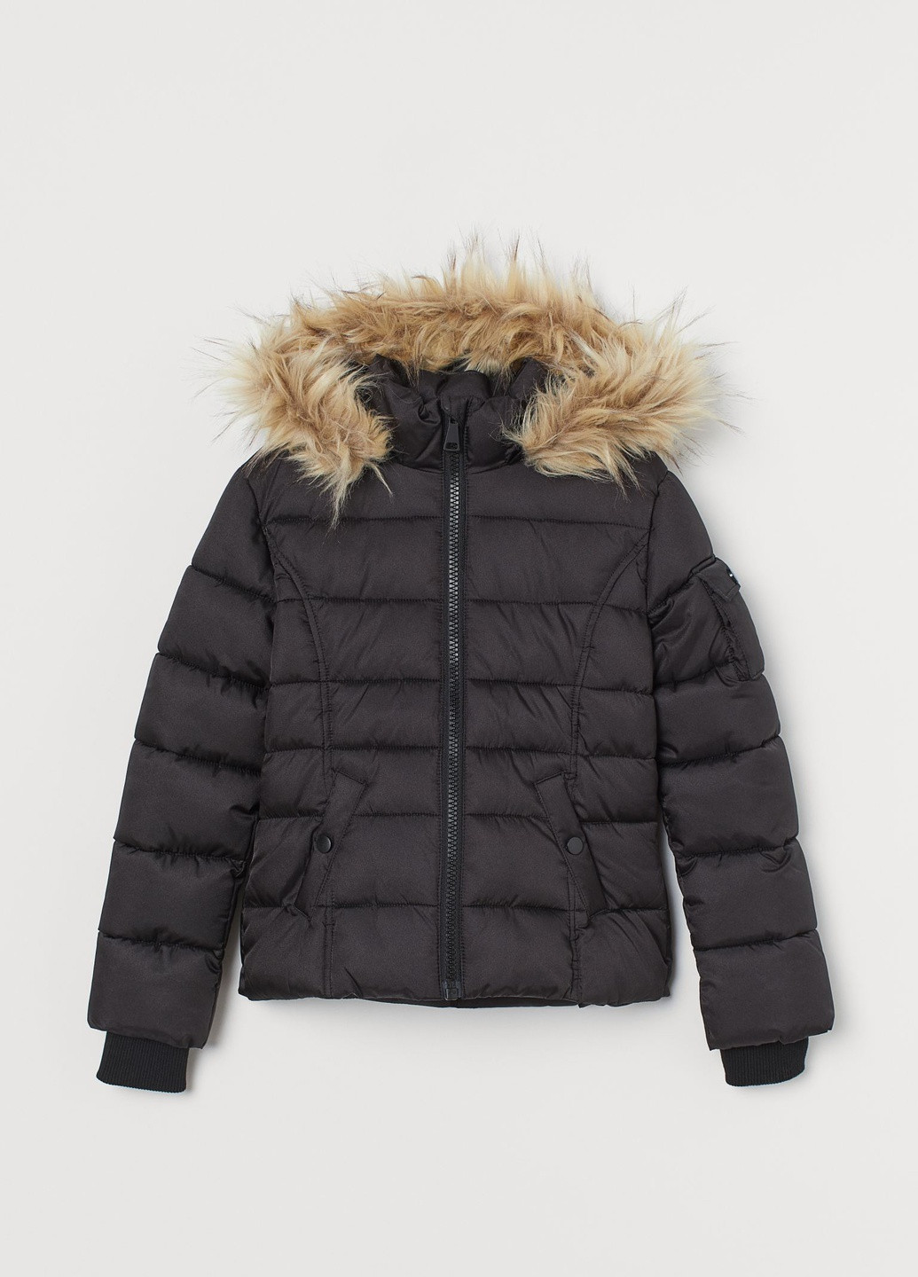 Чорна зимня куртка H&M