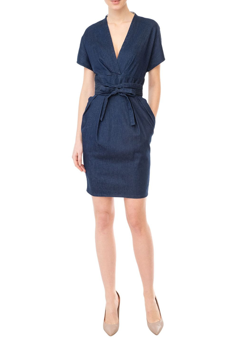 Синя кежуал плаття, сукня Please однотонна