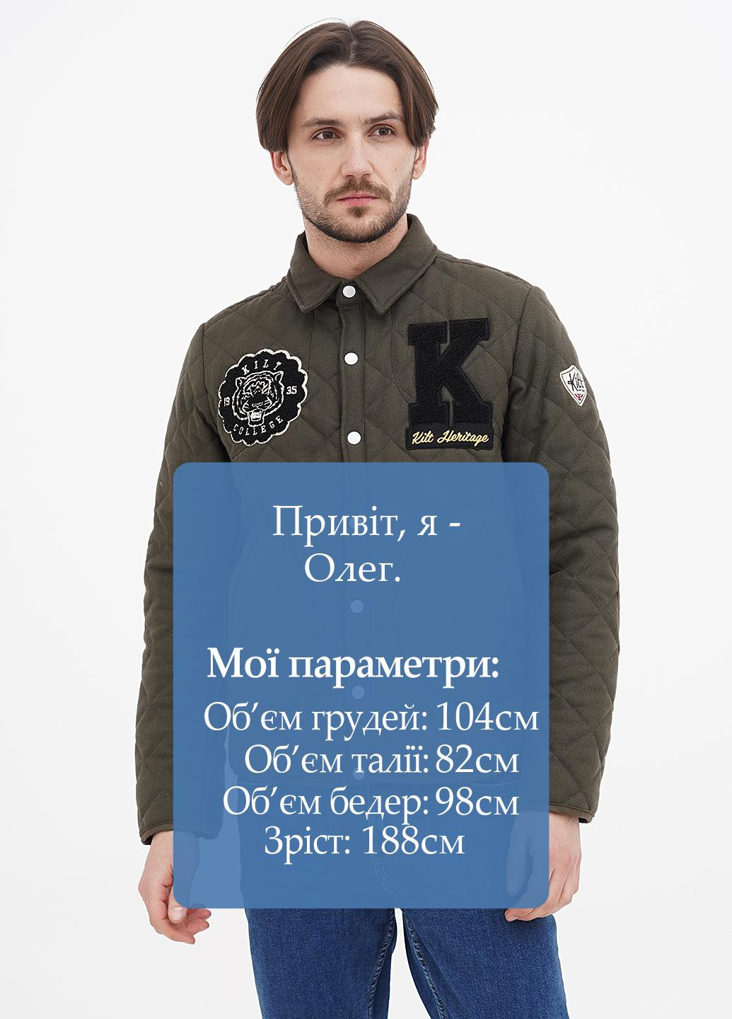 Оливкова (хакі) демісезонна куртка No Brand