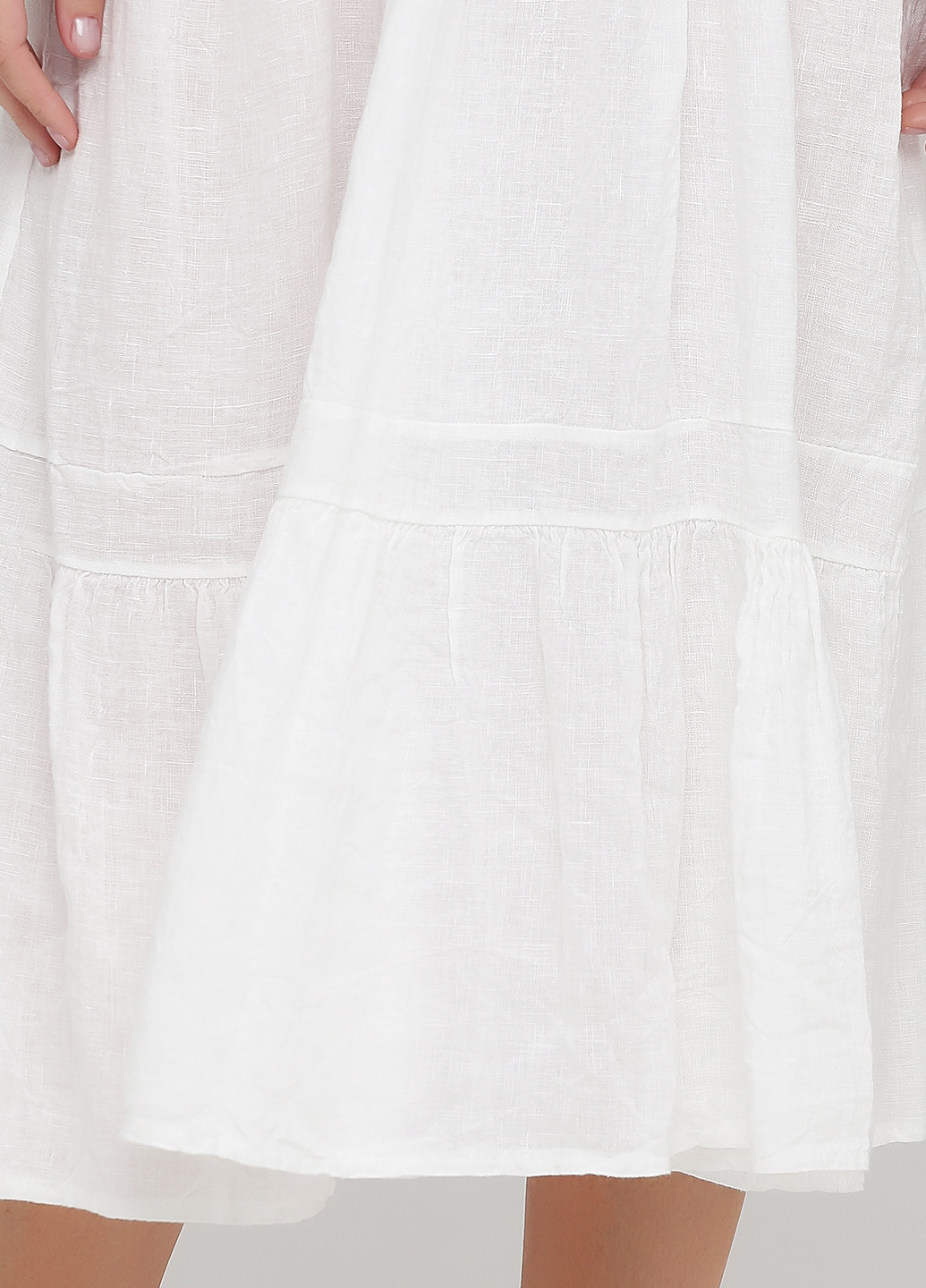 Білий кежуал плаття, сукня кльош New Collection однотонна
