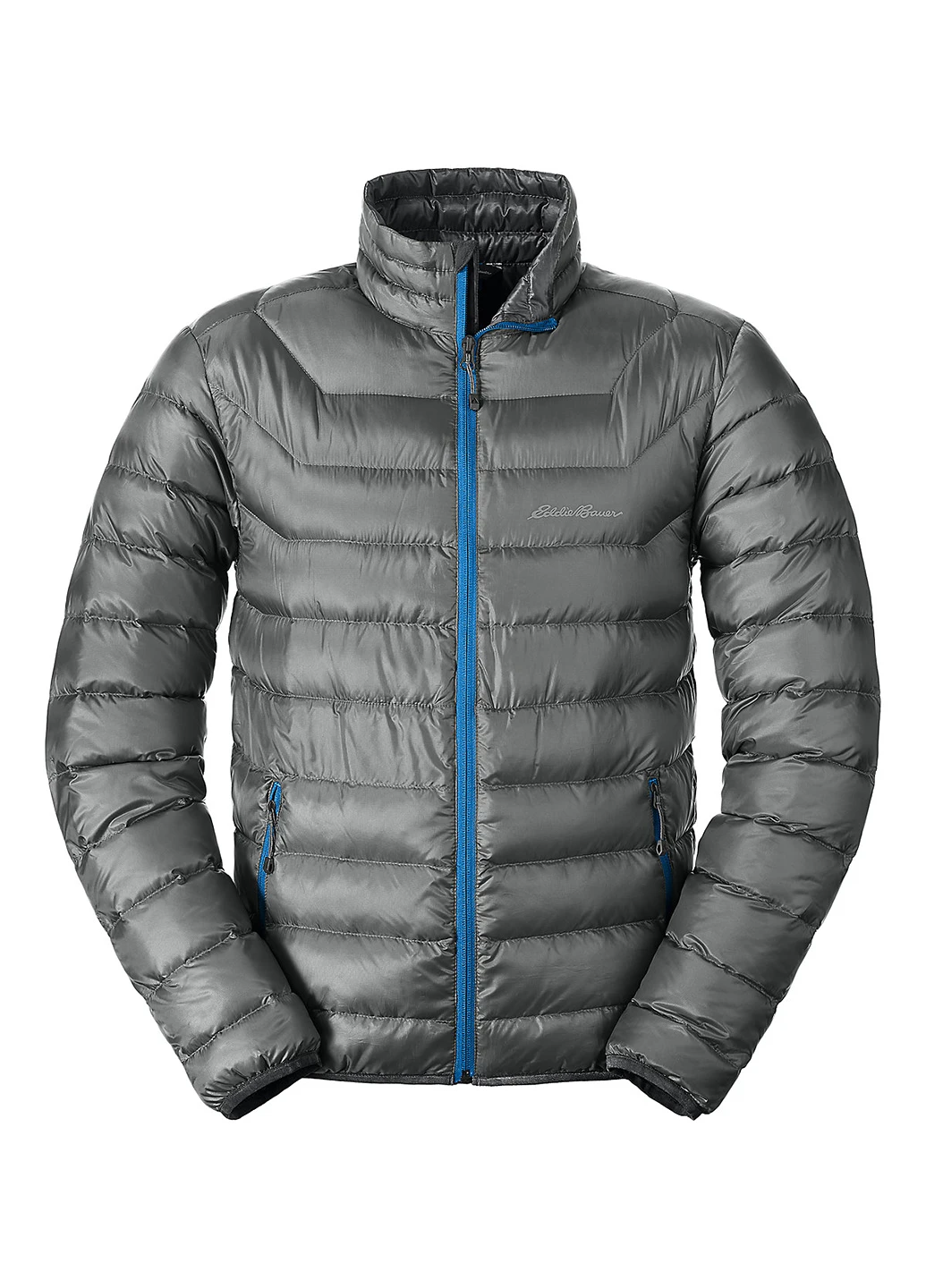 Серый демисезонный Пуховик Eddie Bauer