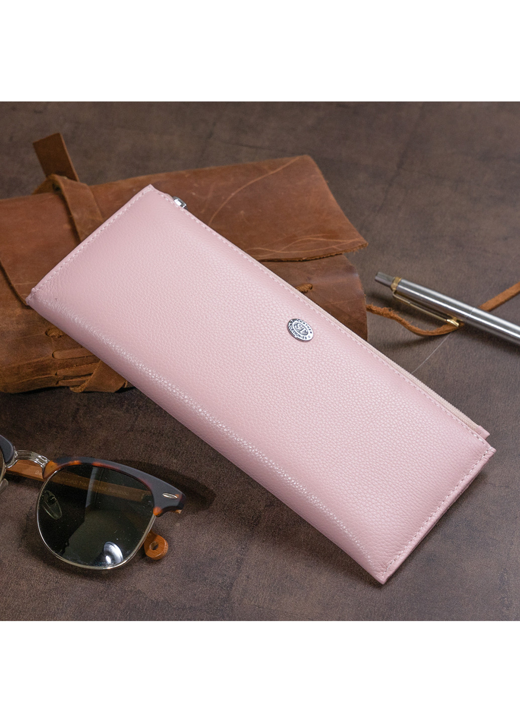 Женский кожаный кошелек 19х9,5х2,5 см st leather (252129350)