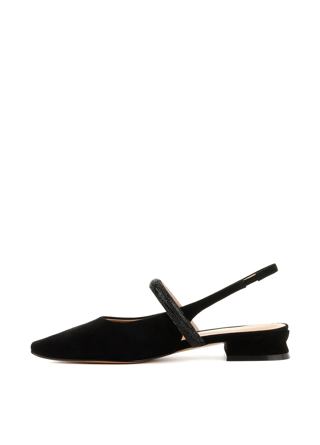 Le'BERDES Туфлі слінгбекі чорний з натуральна замша, україна — літо (297723305)