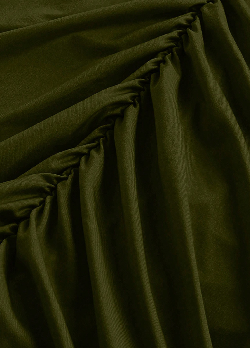 Оливковое (хаки) кэжуал платье силуэтная SHEIN однотонное