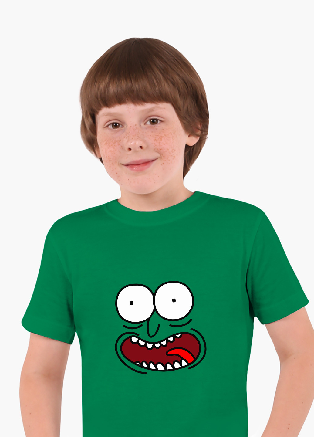 Зелена демісезонна футболка дитяча рік санчез рік і морті (rick sanchez rick and morty) (9224-2632) MobiPrint