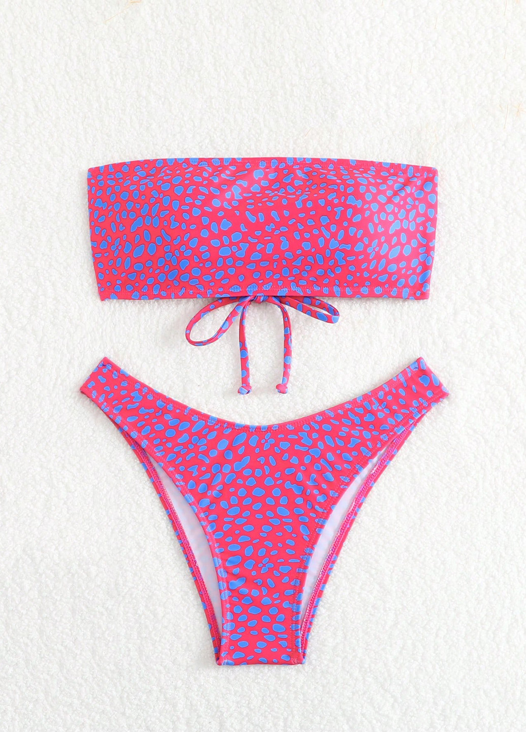 Комбинированный летний купальник (лиф, трусики) бандо, раздельный SHEIN